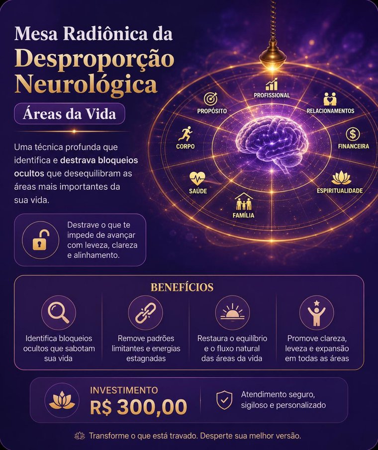 Mesa Radiônica da Desprogramação Neurobiológica das Áreas da Vida